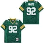 Green Bay Packers #92 Reggie White Green 75th 1993 Throwback Jersey