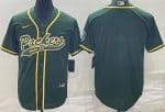Green Bay Packers Blank Green Baseball Jersey