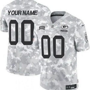 Green Bay Packers Customized Limited Arctic Camo 2024 Salute to Service Jersey