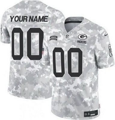 Green Bay Packers Customized Limited Arctic Camo 2024 Salute to Service Jersey