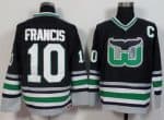 Hartford Whalers #10 Ron Francis Black Throwback Jersey