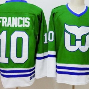 Hartford Whalers #10 Ron Francis Kelly Green Throwback Jersey