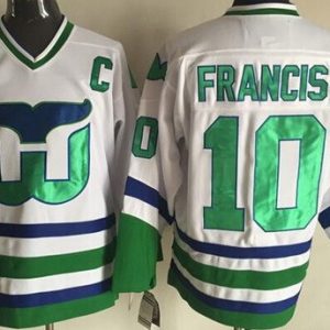 Hartford Whalers #10 Ron Francis White Throwback Jersey