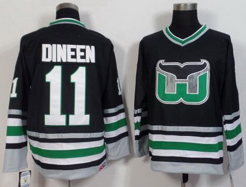 Hartford Whalers #11 Kevin Dineen Black Throwback Jersey