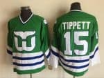 Hartford Whalers #15 Dave Tippett Green Throwback Jersey