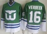 Hartford Whalers #16 Patrick Verbeek Green Throwback Jersey