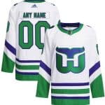 Hartford Whalers Customized White Alternate Authentic Jersey