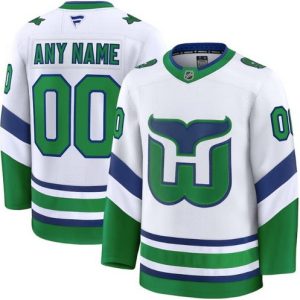 Hartford Whalers Customized White Fanatics Authentic Jersey
