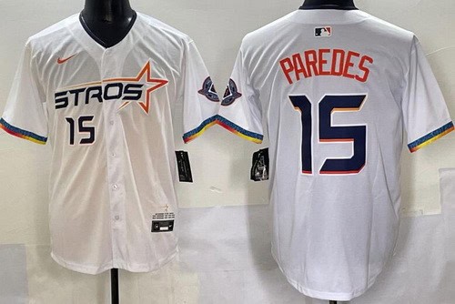 Houston Astros #15 Isaac Paredes White 2025 City Connect Limited Jersey