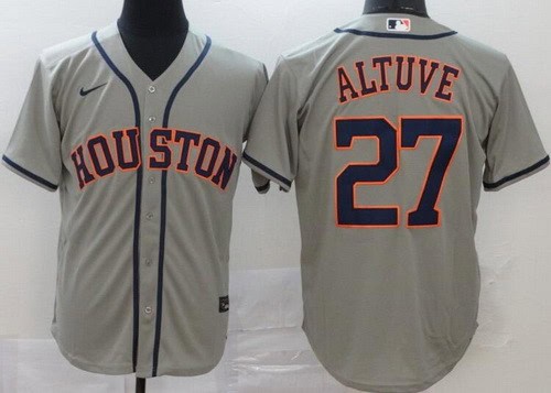 Houston Astros #27 Jose Altuve Gray 2020 Cool Base Jersey