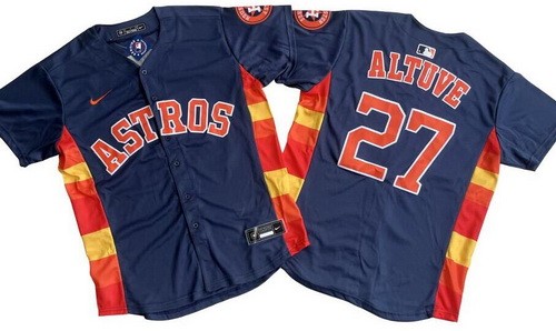 Houston Astros #27 Jose Altuve Navy Limited Jersey