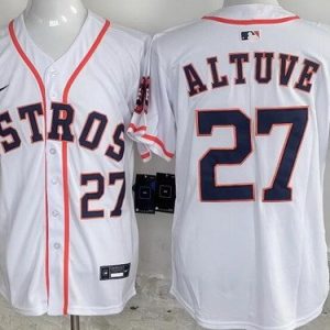 Houston Astros #27 Jose Altuve White Limited Jersey