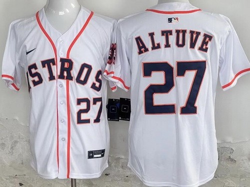 Houston Astros #27 Jose Altuve White Limited Jersey