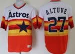 Houston Astros #27 Jose Altuve White Orange 2020 Cooperstown Collection Jersey
