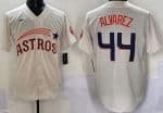 Houston Astros #44 Yordan Alvarez Cream Throwback Cooperstown Limited Jersey
