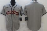Houston Astros Blank Gray Cool Base Jersey