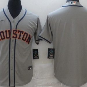 Houston Astros Blank Gray Cool Base Jersey