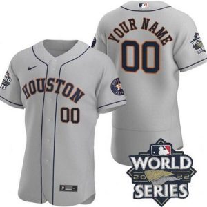 Houston Astros Customized Gray 2022 World Series Authentic Jersey