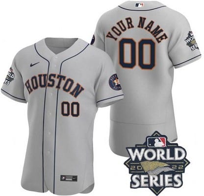 Houston Astros Customized Gray 2022 World Series Authentic Jersey