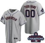 Houston Astros Customized Gray 2022 World Series Champions Cool Base Jersey
