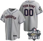Houston Astros Customized Gray 2022 World Series Cool Base Jersey