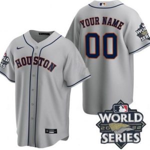 Houston Astros Customized Gray 2022 World Series Cool Base Jersey