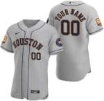 Houston Astros Customized Gray 60th Anniversary Authentic Jersey