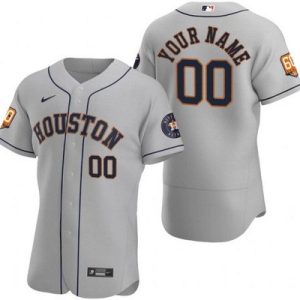 Houston Astros Customized Gray 60th Anniversary Authentic Jersey