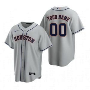Houston Astros Customized Gray Road 2020 Cool Base Jersey
