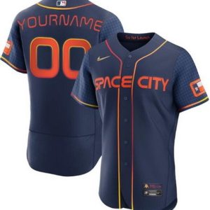 Houston Astros Customized Navy 2022 City Connect Authentic Jersey