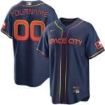 Houston Astros Customized Navy 2022 City Connect Cool Base Jersey