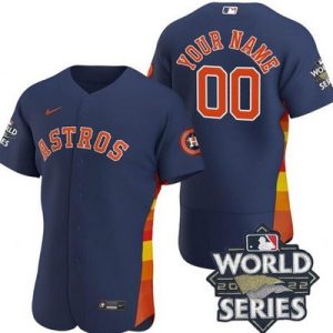 Houston Astros Customized Navy 2022 World Series Authentic Jersey