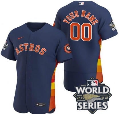 Houston Astros Customized Navy 2022 World Series Authentic Jersey