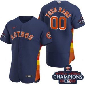 Houston Astros Customized Navy 2022 World Series Champions Authentic Jersey