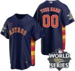 Houston Astros Customized Navy 2022 World Series Cool Base Jersey