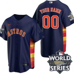 Houston Astros Customized Navy 2022 World Series Cool Base Jersey