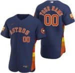 Houston Astros Customized Navy 60th Anniversary Authentic Jersey