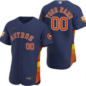 Houston Astros Customized Navy 60th Anniversary Authentic Jersey