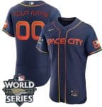Houston Astros Customized Navy City 2022 World Series Authentic Jersey