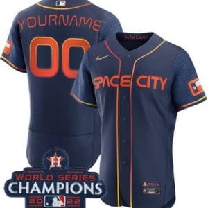 Houston Astros Customized Navy City 2022 World Series Champions Authentic Jersey
