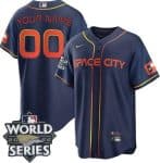 Houston Astros Customized Navy City 2022 World Series Cool Base Jersey