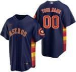 Houston Astros Customized Navy Team Logo Cool Base Jersey