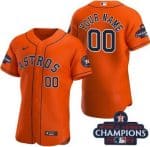 Houston Astros Customized Orange 2022 World Series Champions Authentic Jersey