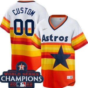 Houston Astros Customized Orange 2022 World Series Champions Cooperstown Cool Base Jersey