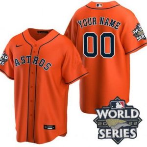 Houston Astros Customized Orange 2022 World Series Cool Base Jersey