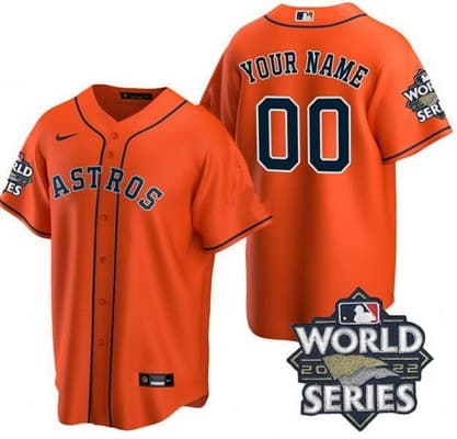 Houston Astros Customized Orange 2022 World Series Cool Base Jersey