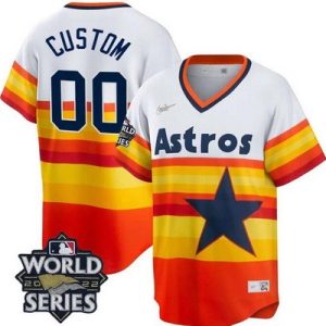 Houston Astros Customized Orange 2022 World Series Cooperstown Cool Base Jersey