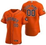 Houston Astros Customized Orange 60th Anniversary Authentic Jersey