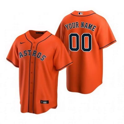 Houston Astros Customized Orange Alternate 2020 Cool Base Jersey