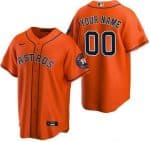 Houston Astros Customized Orange Team Logo Cool Base Jersey